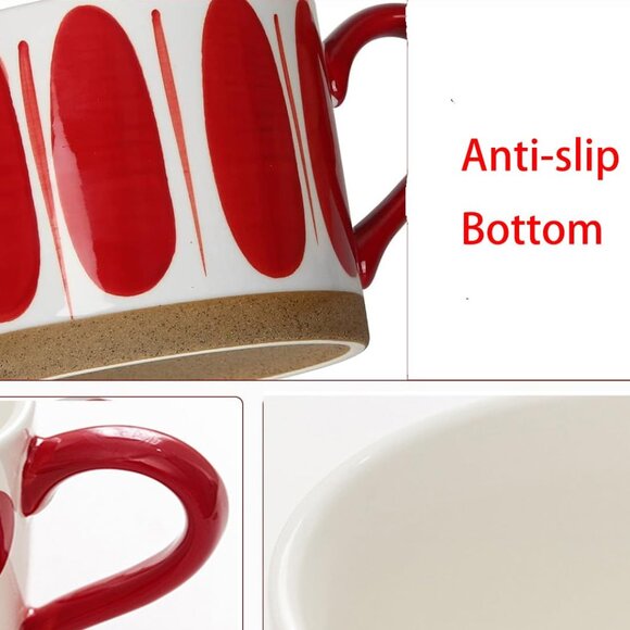 🎄New🎄 Christmas Red Ceramic Coffee Mug with Handle, 15.2 oz - Picture 4 of 10